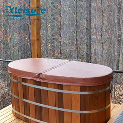Outdoor Whirlpool  Wooden Hot Tub Cover Indeformable Core Covers Hot Tub Covers