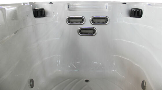 High Perspective Full View Separated Area Acrylic Spa Tub with Whirlpool Balboa Control System for Modern Garden Use