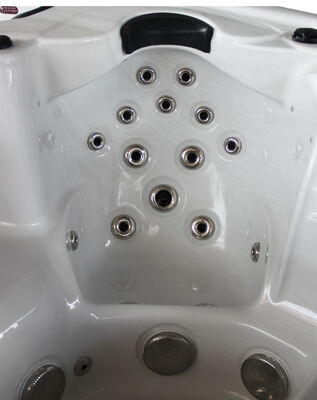 High Perspective Full View Separated Area Acrylic Spa Tub with Whirlpool Balboa Control System for Modern Garden Use